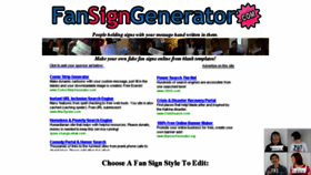What Fansigngenerator.com website looked like in 2017 (7 years ago)