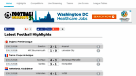 What Footballhighlights24.com website looked like in 2017 (7 years ago)