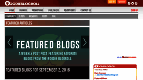What Foodieblogroll.com website looked like in 2017 (7 years ago)