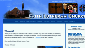 What Faithlutherantroy.com website looked like in 2017 (7 years ago)