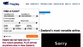 What Flymysky.co.nz website looked like in 2017 (7 years ago)