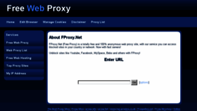 What Fproxy.net website looked like in 2017 (7 years ago)