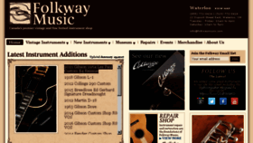 What Folkwaymusic.com website looked like in 2017 (7 years ago)