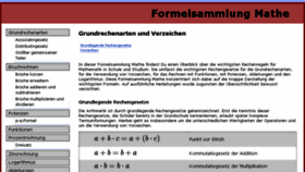 What Formelsammlung-mathe.de website looked like in 2017 (7 years ago)