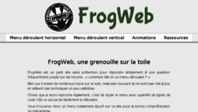 What Frogweb.fr website looked like in 2017 (8 years ago)