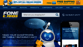 What Foneexpress.com.au website looked like in 2017 (7 years ago)
