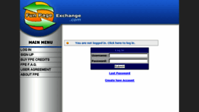 What Funpageexchange.com website looked like in 2017 (7 years ago)