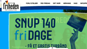 What Friheden.dk website looked like in 2017 (7 years ago)