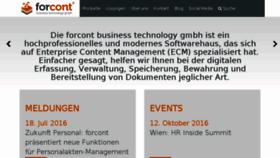 What Forcont.de website looked like in 2017 (7 years ago)