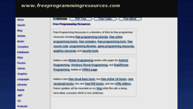 What Freeprogrammingresources.com website looked like in 2017 (8 years ago)
