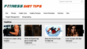 What Fitnessdiettips.com website looked like in 2017 (7 years ago)