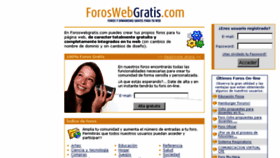 What Foroswebgratis.com website looked like in 2017 (7 years ago)