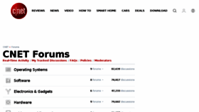What Forums.cnet.com website looked like in 2017 (7 years ago)