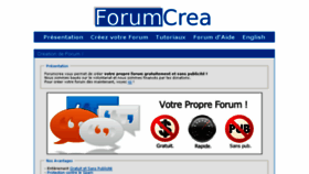 What Forumcrea.com website looked like in 2017 (7 years ago)