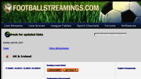 What Footballstreamings.com website looked like in 2017 (7 years ago)
