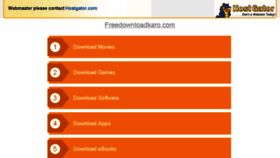 What Freedownloadkaro.com website looked like in 2017 (7 years ago)