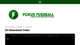 What Fokus-fussball.de website looked like in 2017 (7 years ago)