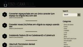 What Fogonacaixadagua.com.br website looked like in 2017 (7 years ago)