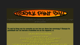 What Formulpaintball.be website looked like in 2017 (7 years ago)