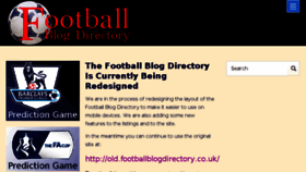 What Footballblogdirectory.co.uk website looked like in 2017 (7 years ago)