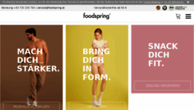 What Foodspring.at website looked like in 2017 (7 years ago)
