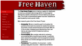 What Freehaven.net website looked like in 2017 (7 years ago)