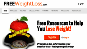 What Freeweightloss.com website looked like in 2017 (6 years ago)