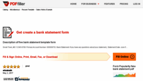 What Fake-bank-statement-form.pdffiller.com website looked like in 2017 (7 years ago)
