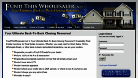 What Fundthiswholesaler.net website looked like in 2017 (7 years ago)