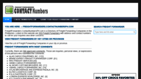 What Freightforwarders.contactnumbersph.com website looked like in 2017 (7 years ago)