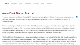 What Friedchickenfestival.com website looked like in 2017 (7 years ago)