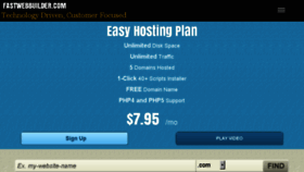 What Fastwebbuilder.com website looked like in 2017 (8 years ago)