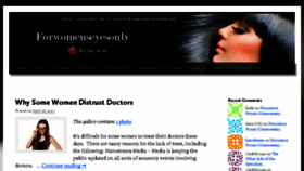 What Forwomenseyesonly.com website looked like in 2017 (6 years ago)