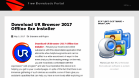 What Freedownloadsportal.com website looked like in 2017 (7 years ago)