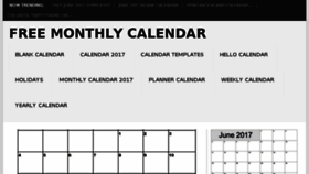 What Freemonthlycalender.com website looked like in 2017 (6 years ago)