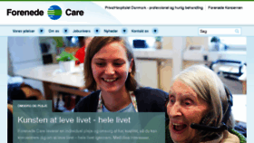 What Forenede-care.dk website looked like in 2017 (6 years ago)