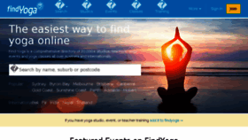 What Findyoga.com.au website looked like in 2017 (6 years ago)