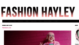 What Fashionhayley.com website looked like in 2017 (6 years ago)