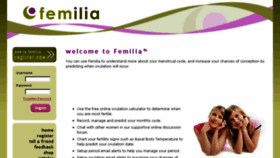 What Femilia.com website looked like in 2017 (6 years ago)