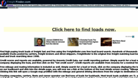 What Freightfinder.com website looked like in 2017 (6 years ago)