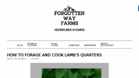 What Forgottenwayfarms.com website looked like in 2017 (6 years ago)
