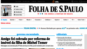 What Folha.com website looked like in 2017 (6 years ago)