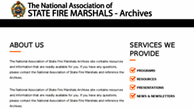 What Firemarshalsarchives.org website looked like in 2017 (6 years ago)