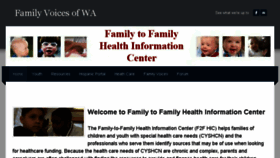 What Familyvoicesofwashington.com website looked like in 2017 (6 years ago)