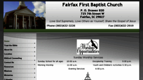 What Fairfaxfbc.org website looked like in 2017 (6 years ago)