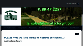What Fencefactorynt.com website looked like in 2017 (6 years ago)
