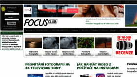 What Focusclub.cz website looked like in 2017 (6 years ago)