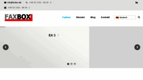 What Faxbox.de website looked like in 2017 (6 years ago)