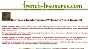 What French-treasures.com website looked like in 2017 (6 years ago)