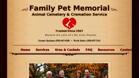 What Familypetmemorial.com website looked like in 2017 (6 years ago)